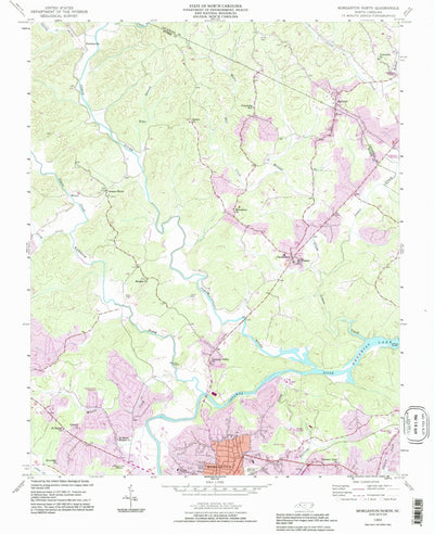 United States Geological Survey Morganton North, NC (1993, 24000-Scale) digital map