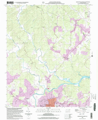 United States Geological Survey Morganton North, NC (2002, 24000-Scale) digital map