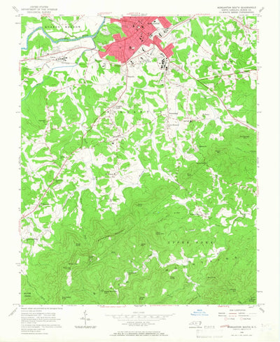 United States Geological Survey Morganton South, NC (1956, 24000-Scale) digital map