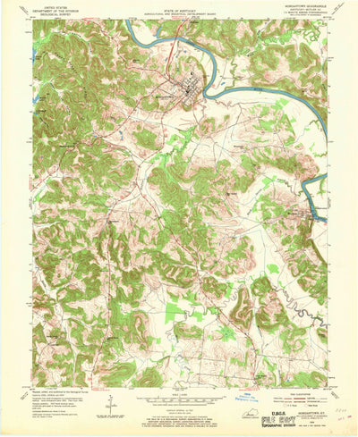 United States Geological Survey Morgantown, KY (1954, 24000-Scale) digital map