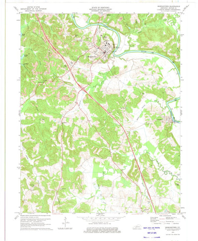 United States Geological Survey Morgantown, KY (1973, 24000-Scale) digital map