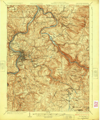 United States Geological Survey Morgantown, WV-PA (1925, 62500-Scale) digital map