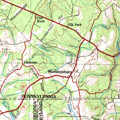 United States Geological Survey Morgantown, WV-PA-MD (1979, 100000-Scale) digital map