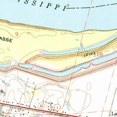 United States Geological Survey Morganza, LA (1968, 24000-Scale) digital map
