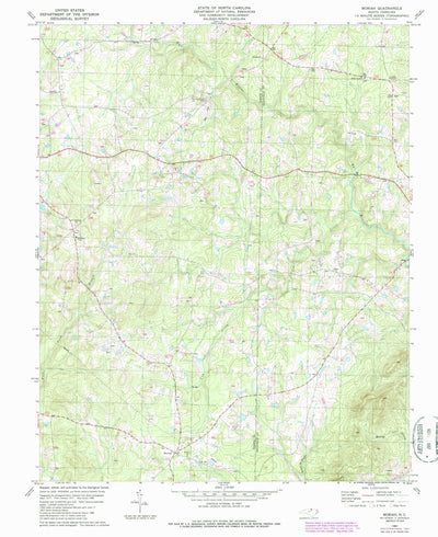 United States Geological Survey Moriah, NC (1981, 24000-Scale) digital map