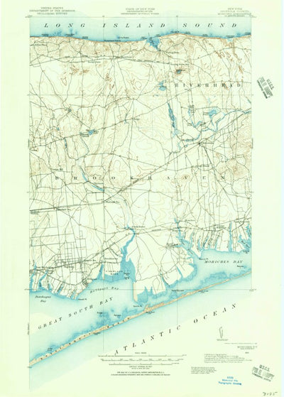 United States Geological Survey Moriches, NY (1904, 62500-Scale) digital map