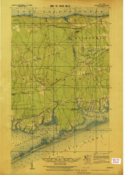 United States Geological Survey Moriches, NY (1926, 62500-Scale) digital map