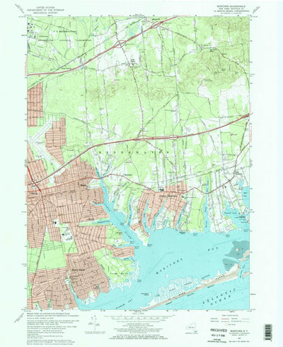 United States Geological Survey Moriches, NY (1967, 24000-Scale) digital map