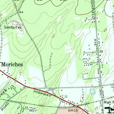 United States Geological Survey Moriches, NY (1967, 24000-Scale) digital map