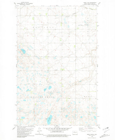 United States Geological Survey Mork Lake, ND (1980, 24000-Scale) digital map