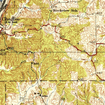 United States Geological Survey Morley, MO (1934, 62500-Scale) digital map