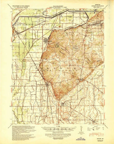 United States Geological Survey Morley, MO (1939, 62500-Scale) digital map