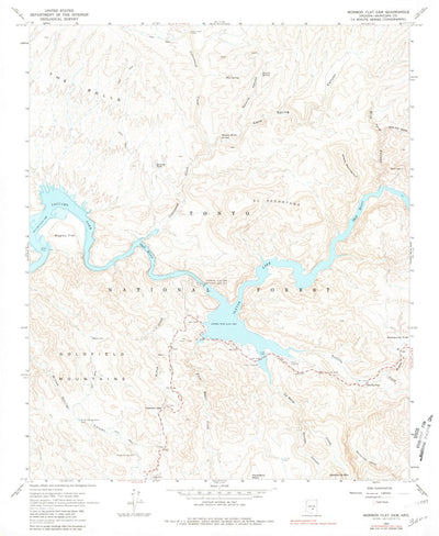 United States Geological Survey Mormon Flat Dam, AZ (1964, 24000-Scale) digital map