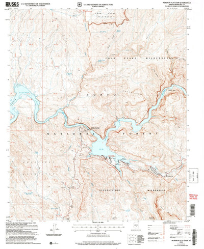 United States Geological Survey Mormon Flat Dam, AZ (2004, 24000-Scale) digital map