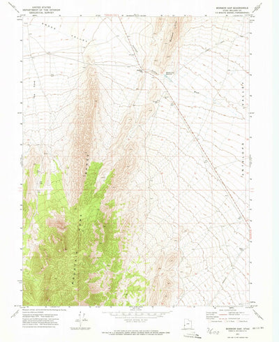 United States Geological Survey Mormon Gap, UT (1971, 24000-Scale) digital map