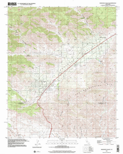 United States Geological Survey Morongo Valley, CA (1997, 24000-Scale) digital map
