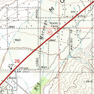 United States Geological Survey Morongo Valley, CA (1997, 24000-Scale) digital map