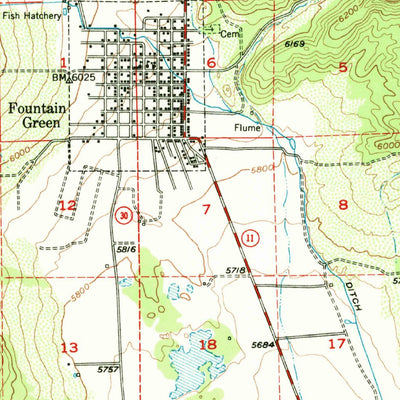 United States Geological Survey Moroni, UT (1951, 62500-Scale) digital map