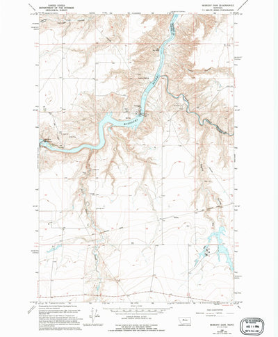 United States Geological Survey Morony Dam, MT (1965, 24000-Scale) digital map