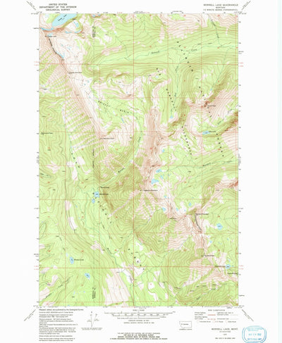United States Geological Survey Morrell Lake, MT (1970, 24000-Scale) digital map