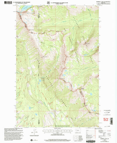 United States Geological Survey Morrell Lake, MT (1999, 24000-Scale) digital map