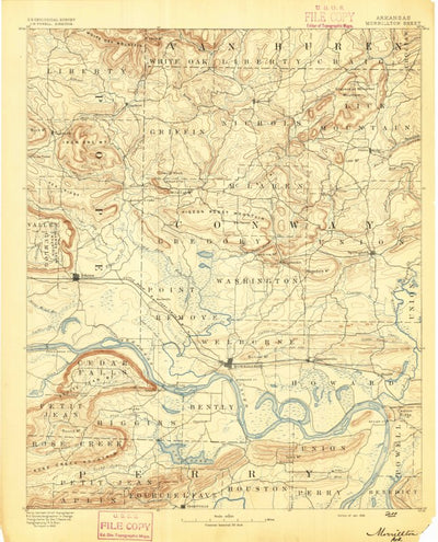 United States Geological Survey Morrilton, AR (1892, 125000-Scale) digital map