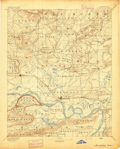United States Geological Survey Morrilton, AR (1894, 125000-Scale) digital map