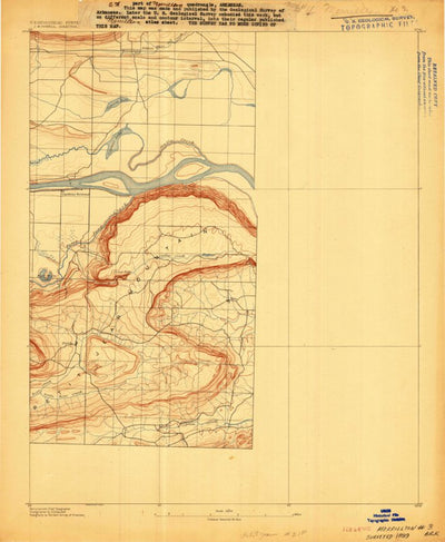 United States Geological Survey Morrilton West, AR (1889, 62500-Scale) digital map