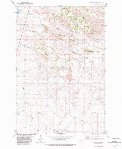 United States Geological Survey Morris Butte, MT (1981, 24000-Scale) digital map