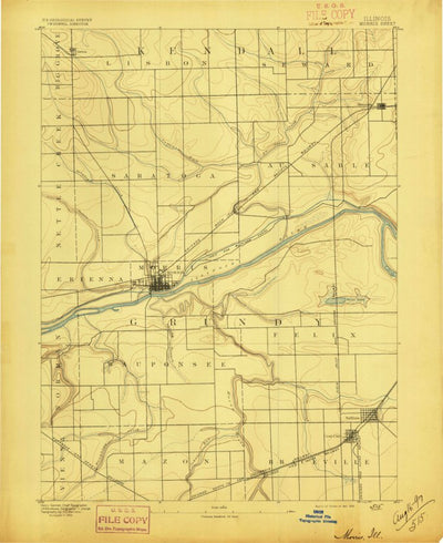 United States Geological Survey Morris, IL (1892, 62500-Scale) digital map