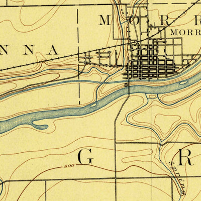 United States Geological Survey Morris, IL (1892, 62500-Scale) digital map