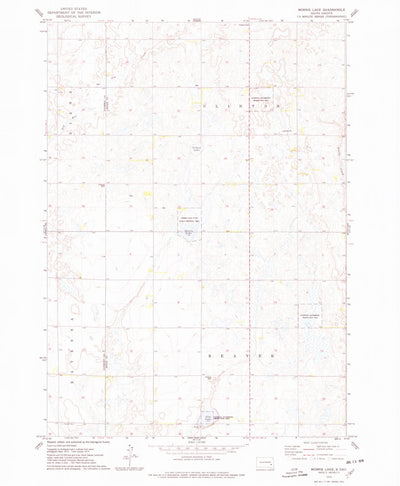 United States Geological Survey Morris Lake, SD (1973, 24000-Scale) digital map