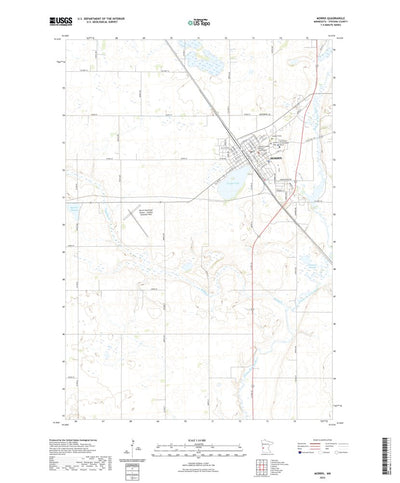 United States Geological Survey Morris, MN (2022, 24000-Scale) digital map