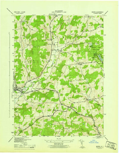 United States Geological Survey Morris, NY (1945, 31680-Scale) digital map