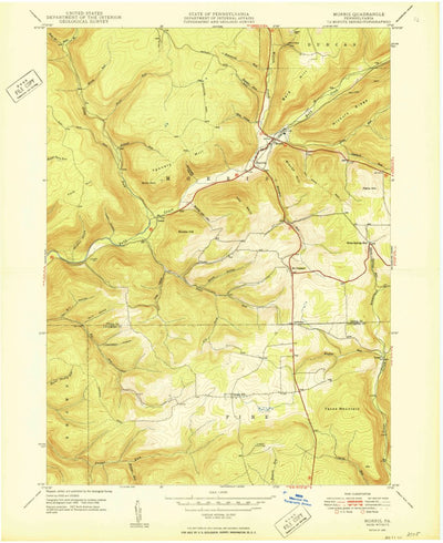 United States Geological Survey Morris, PA (1950, 24000-Scale) digital map