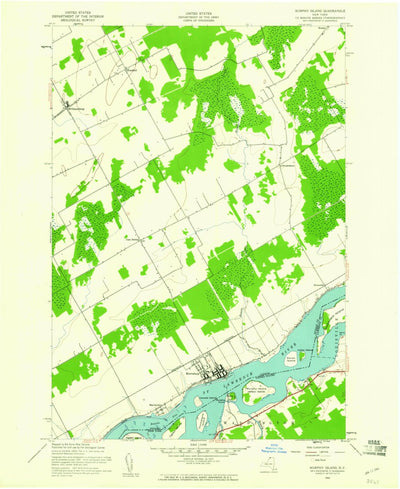 United States Geological Survey Morrisburg, ON-NY (1942, 24000-Scale) digital map