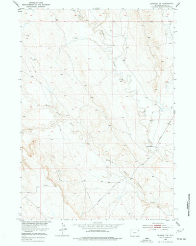 United States Geological Survey Morrisey NE, WY (1951, 24000-Scale) digital map