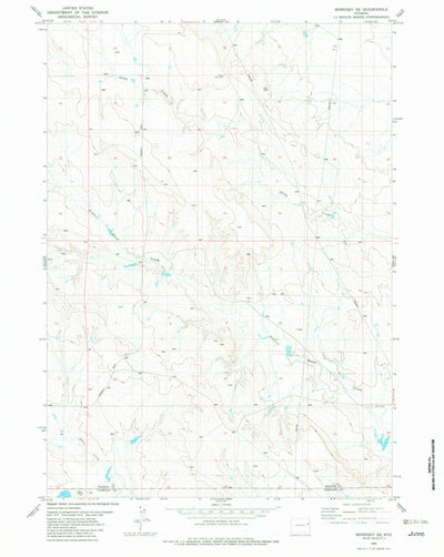 United States Geological Survey Morrisey SE, WY (1982, 24000-Scale) digital map