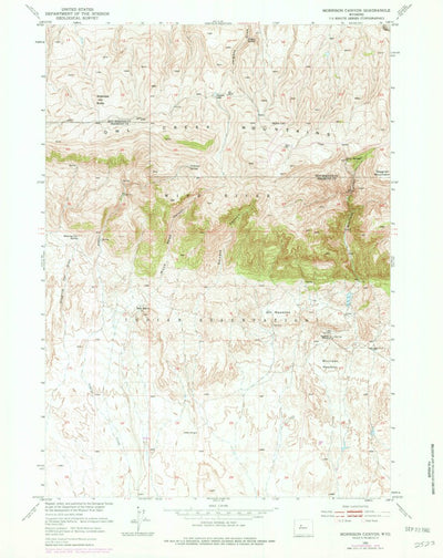 United States Geological Survey Morrison Canyon, WY (1951, 24000-Scale) digital map
