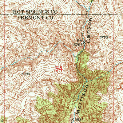 United States Geological Survey Morrison Canyon, WY (1951, 24000-Scale) digital map