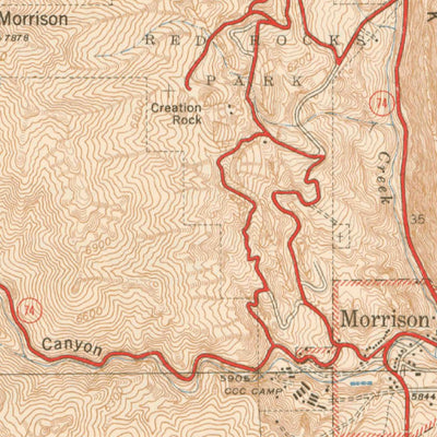 United States Geological Survey Morrison, CO (1947, 31680-Scale) digital map