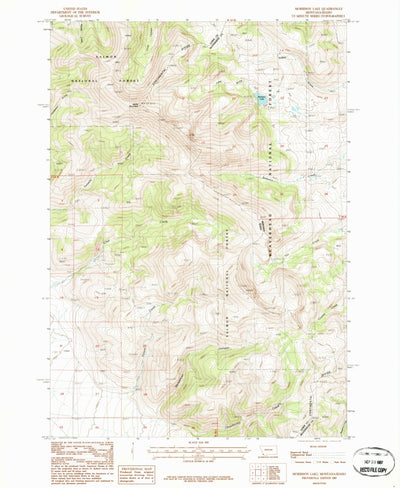 United States Geological Survey Morrison Lake, MT-ID (1987, 24000-Scale) digital map