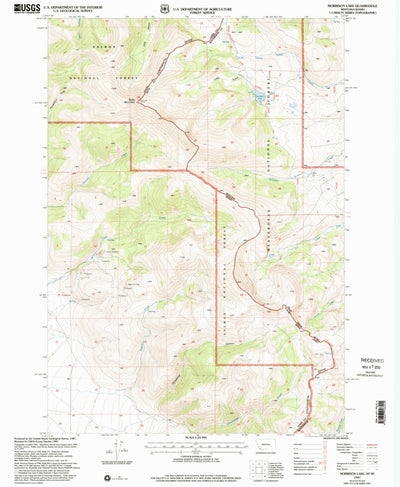 United States Geological Survey Morrison Lake, MT-ID (1997, 24000-Scale) digital map