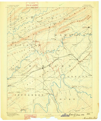 United States Geological Survey Morristown, TN (1883, 125000-Scale) digital map