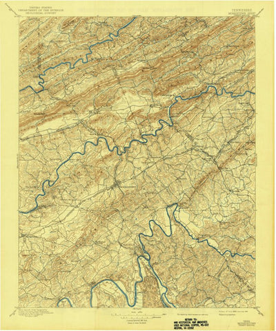 United States Geological Survey Morristown, TN (1895, 125000-Scale) digital map