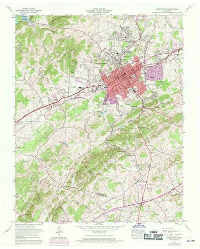United States Geological Survey Morristown, TN (1961, 24000-Scale) digital map