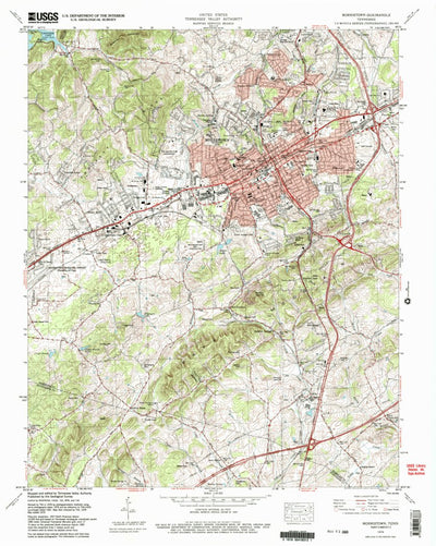 United States Geological Survey Morristown, TN (1979, 24000-Scale) digital map