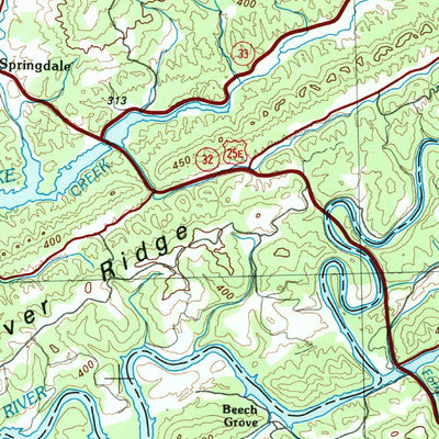 United States Geological Survey Morristown, TN (1981, 100000-Scale) digital map