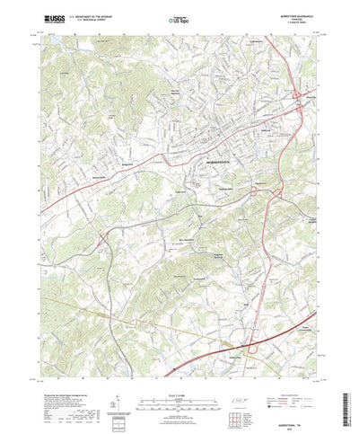 United States Geological Survey Morristown, TN (2022, 24000-Scale) digital map