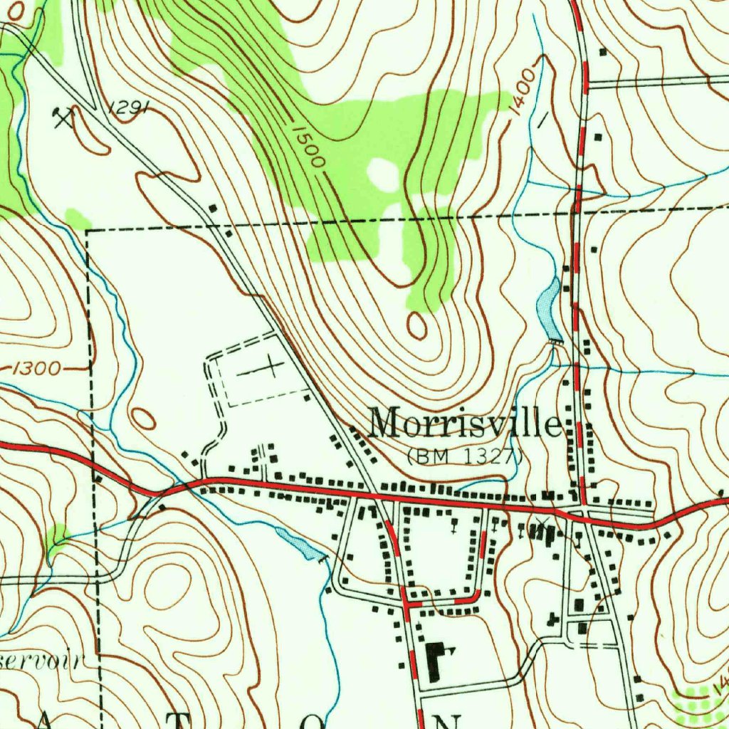 Morrisville, NY (1943, 24000Scale) Map by United States Geological